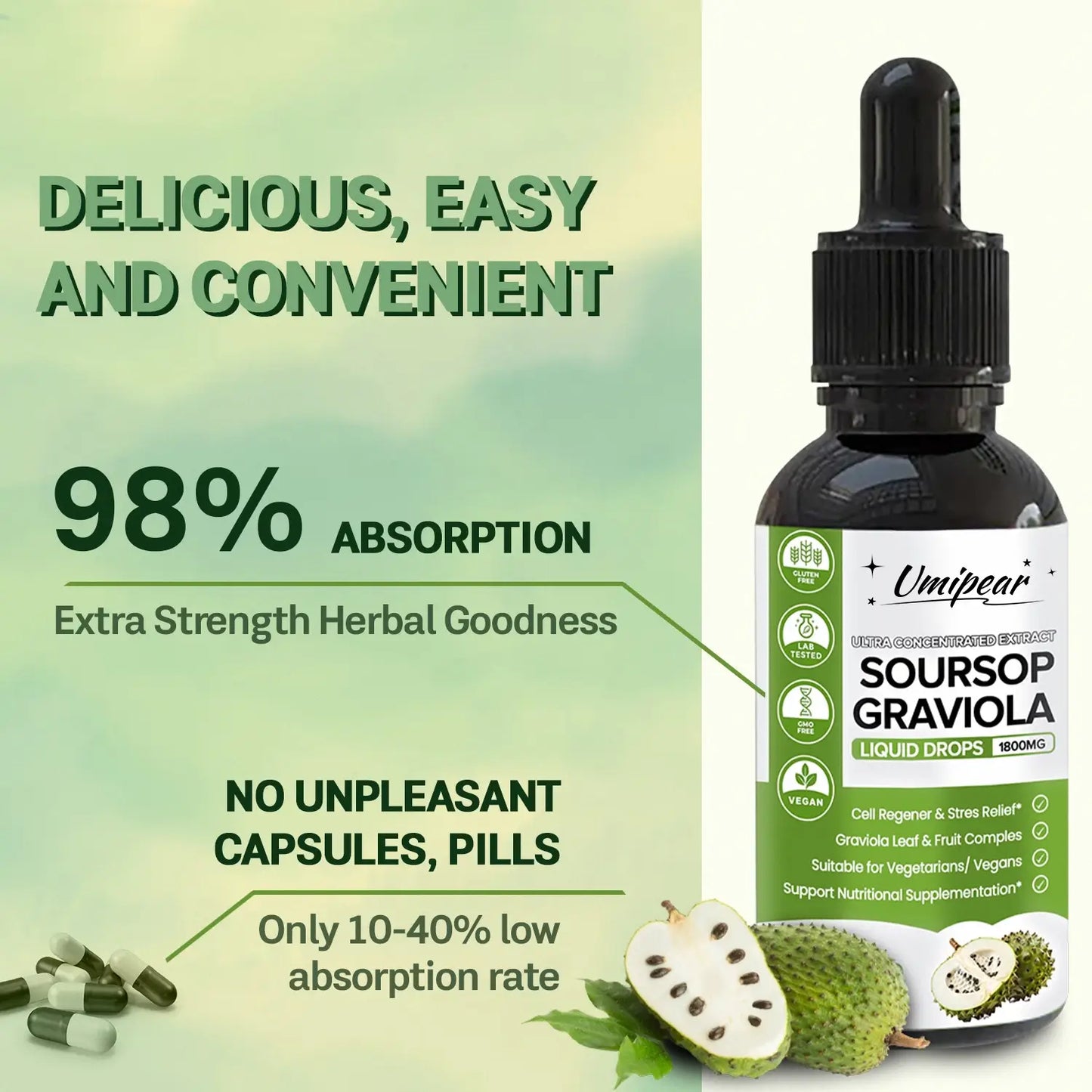 100% Pure Organic Soursop Drop