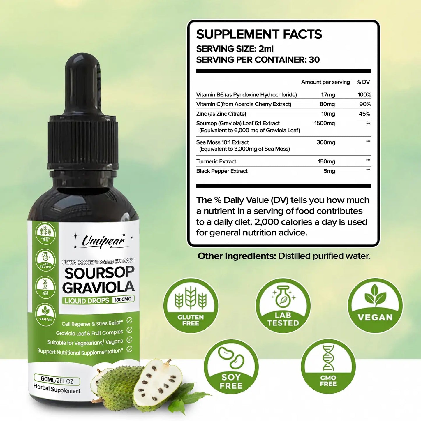 100% Pure Organic Soursop Drop