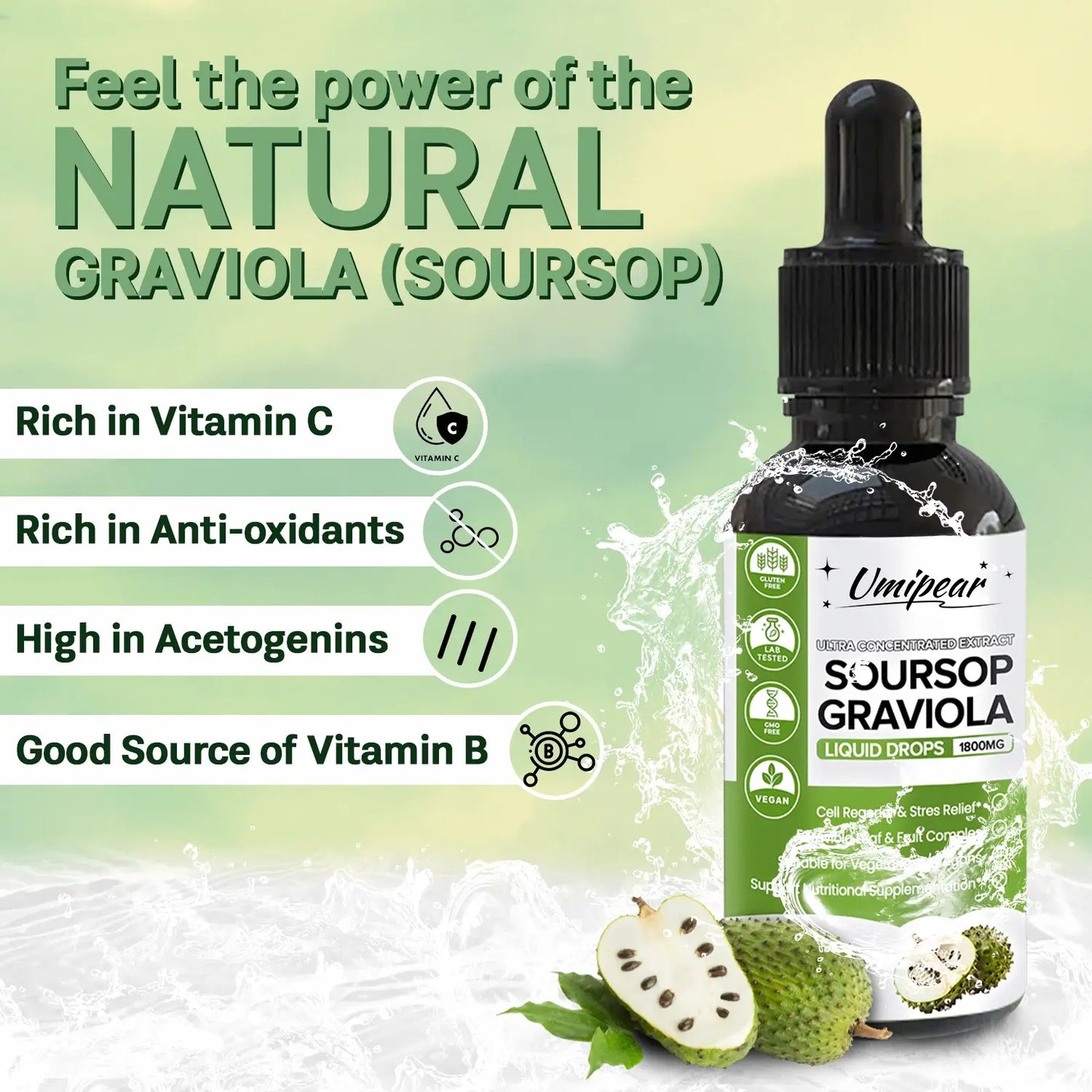 100% Pure Organic Soursop Drop